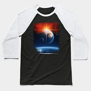 Fantasy Earth Space Planets Universe Baseball T-Shirt